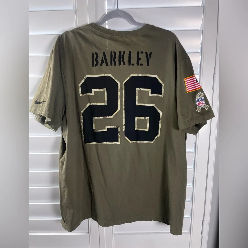 MSAQUON BARKLEY NY New York Giants Salute to Service Military‎ T Shirt Mens XXL